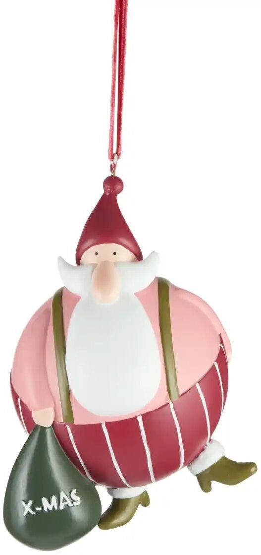HOME STORY Anhänger Santa   ¦ rosa/pink ¦ Polyresin (Kunstharz),Polyester ¦ Maße