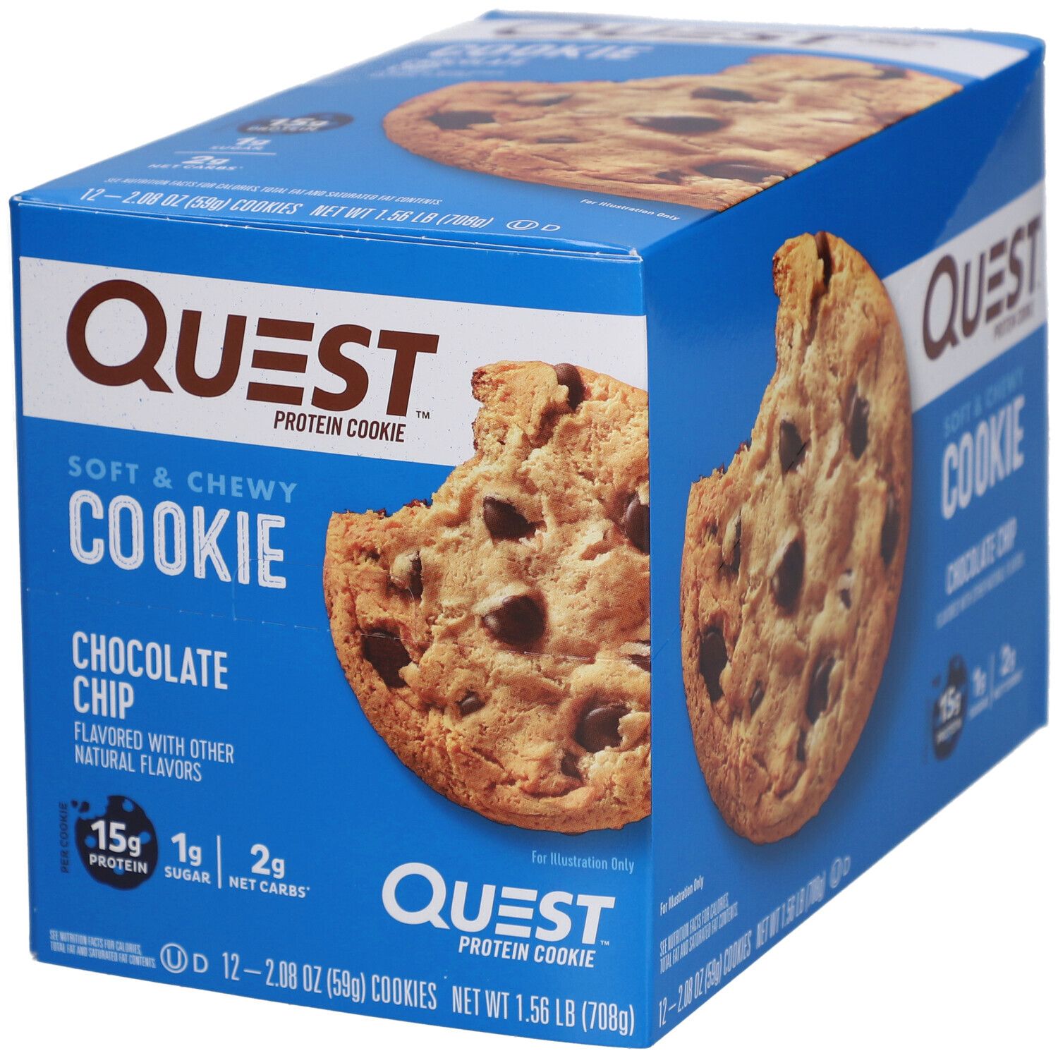 Quest Protein Cookie Chocolate Chip 12x59 g Kekse