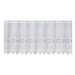 Gerster Collection Kurzgardine Herz 150 x 45 cm Polyester Rot
