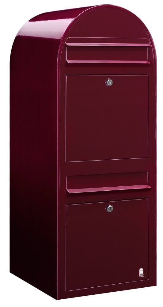 Bobi Brievenbus Duo 3005 Bordeauxrood Wandmontage
