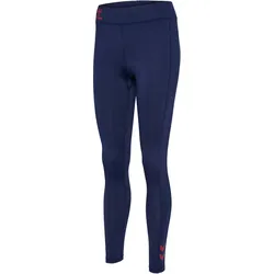 hummel hmlQ4 High-Waist lange Tights Damen 7026 - marine S