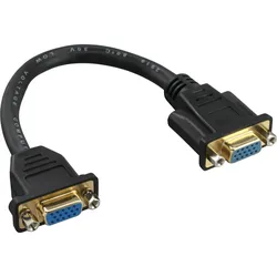 INLINE VGA Adapterkabel, 15pol, VGA BU/BU, zum Einbau, vergoldete Kont,, 0,2m