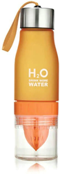 KitchenCuration H2O Fruit Infusion Water Bottle Perfect Gift For Fitness & Yoga Lovers Orange