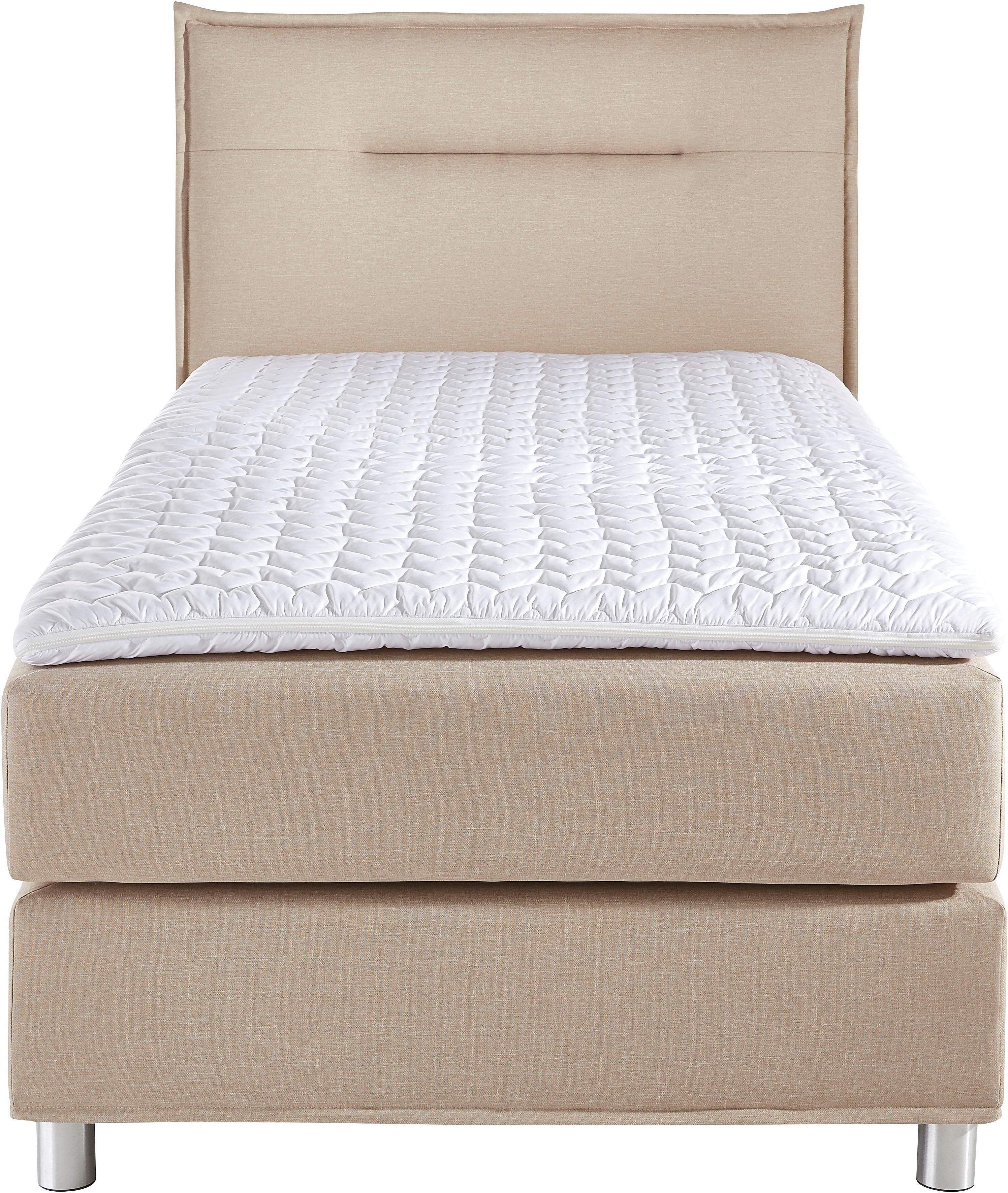 Maintal inkl. Topper beige Liegefläche B/L: 100cm x 200cm, H3, Tonnentaschen-Federkernmatratze