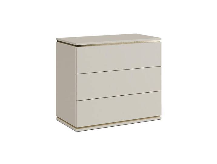 Vicco Kommode Linette Cashmere 80 x 70 cm mit 3 Schubladen, Kaschmir, Rechteckig, 80x70x42 cm, Kleinmöbel, Kommoden, Kommoden