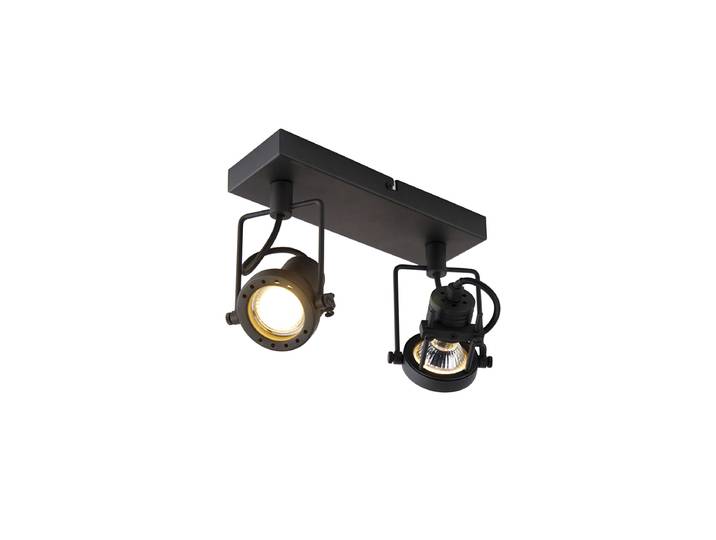 Spot intelligent noir avec 2 GU10 Wifi - Suplux