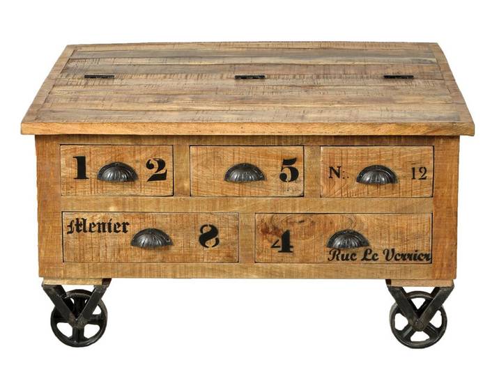 Couchtisch 90 x 47 cm Mangoholz massiv