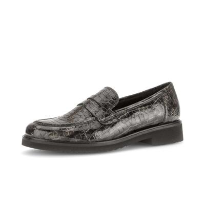 Loafer GABOR "Loafer", Damen, Gr. 41, schwarz (grau), Schuhe Loafer