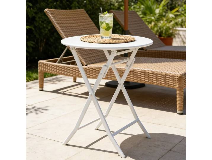 Tables basses nordiques modernes et simples en fer forgé, table pliante légère en métal, table d'appoint pour balcon, patio, salon