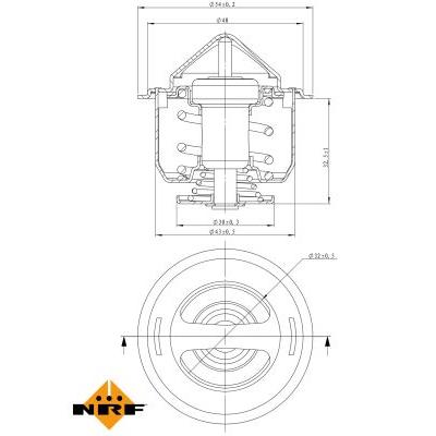 NRF Thermostat, Kühlmittel 725148 für Skoda
