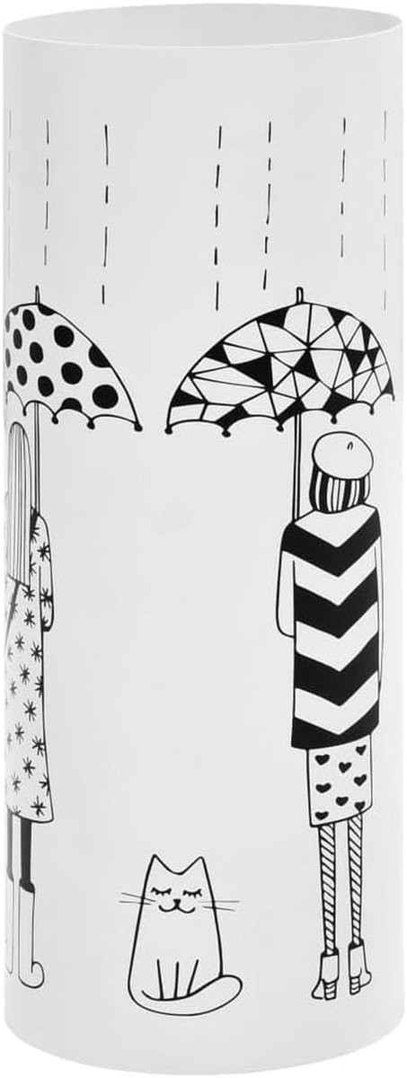 Wit Paraplustandaard met verwijderbare lekbak - 18 x 48,5 cm