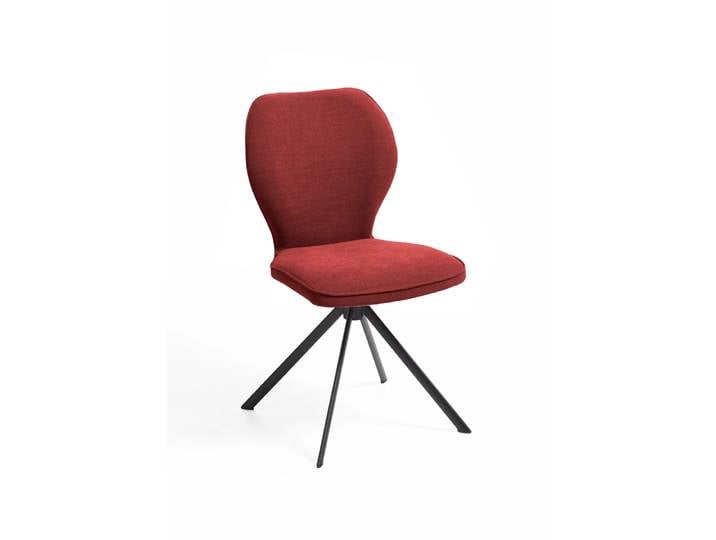 Design-Stuhl, Eisengestell, Rot, 49,5×60×92 cm, Ergonomisch, Modern, Niehoff-Sitzmöbel