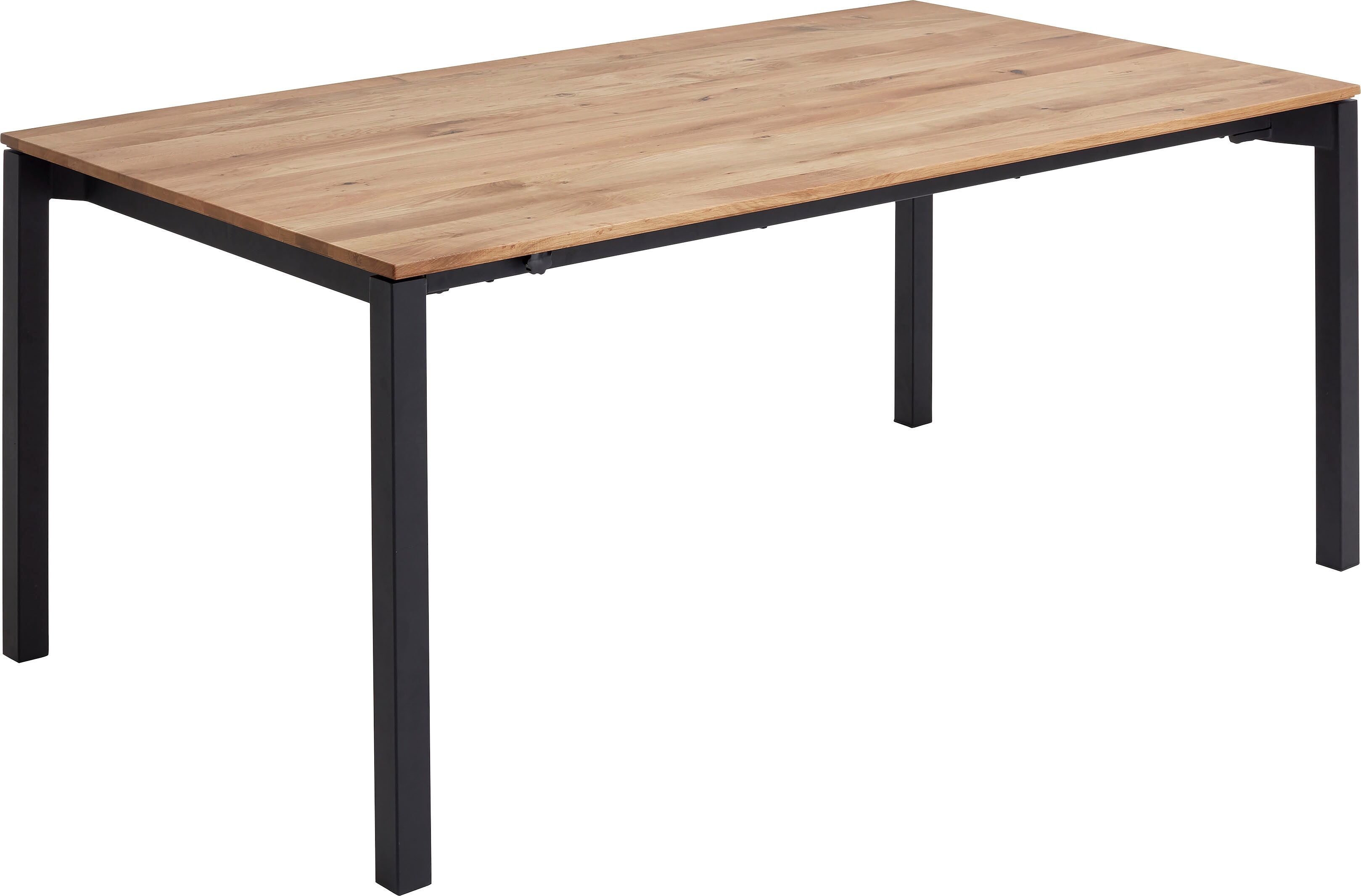 Esstisch NIEHOFF SITZMÖBEL "Davos", beige (charakter, eiche, metall schwarz), B:200cm H:76cm T:100cm, Tische, Esstisch