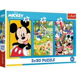 Puzzle - 3x80 - Mickey Maus Team Trefl 34887