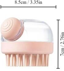Uplifted Finds Pet Silicone Shampoo Dispenser Bath Brush pink