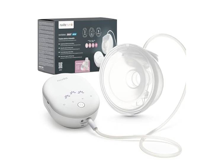 Nuvita Materno Smart Wear 1287W - Freihändig tragbare elektrische Milchpumpe - 3-Phasen-Technologie, individuell anpassbar, tragbar, Umbausatz für Doppelmilchpumpe erhältlich