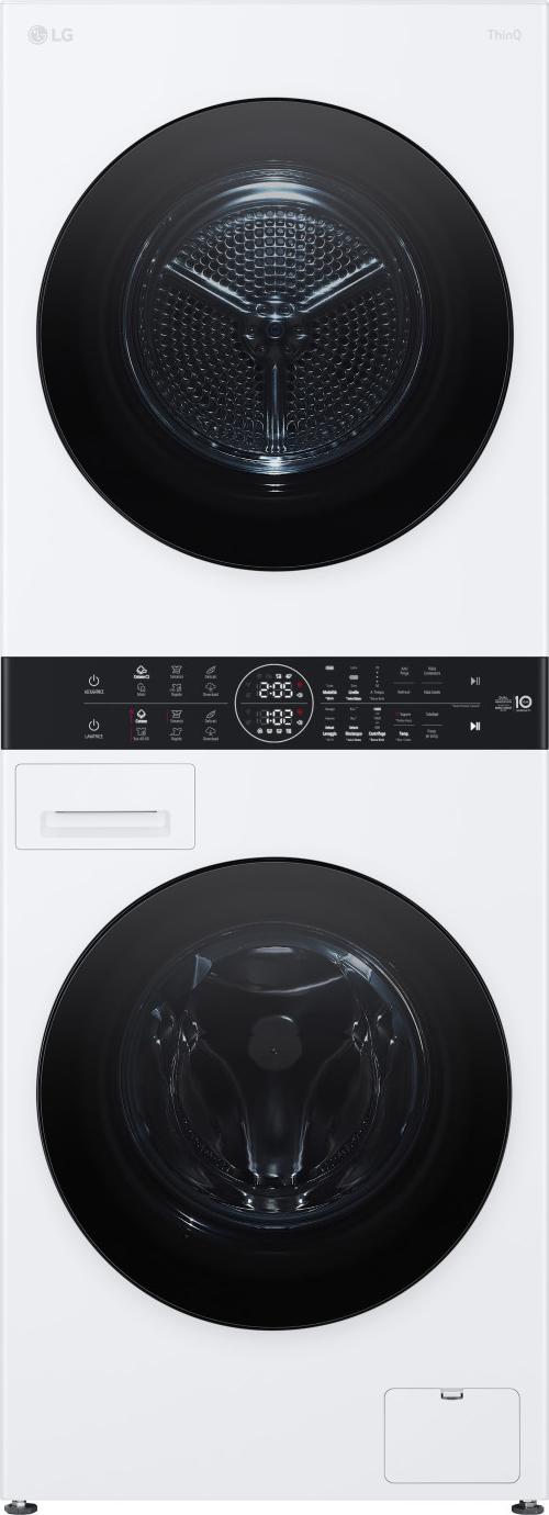 LG WT1210WWF, Frontlader, Freistehend, Weiß, Links, Schwarz, Berührung