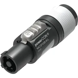 Neutrik PowerCON Connector - L Grau-weißes Gehäuse - große Kabeldurchmesser
