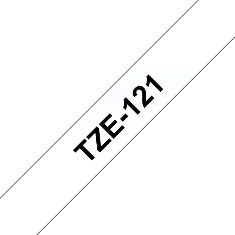 Brother TZe-121 Schriftband schwarz auf farblos 9mm x 8m P-touch selbstklebend TZE121