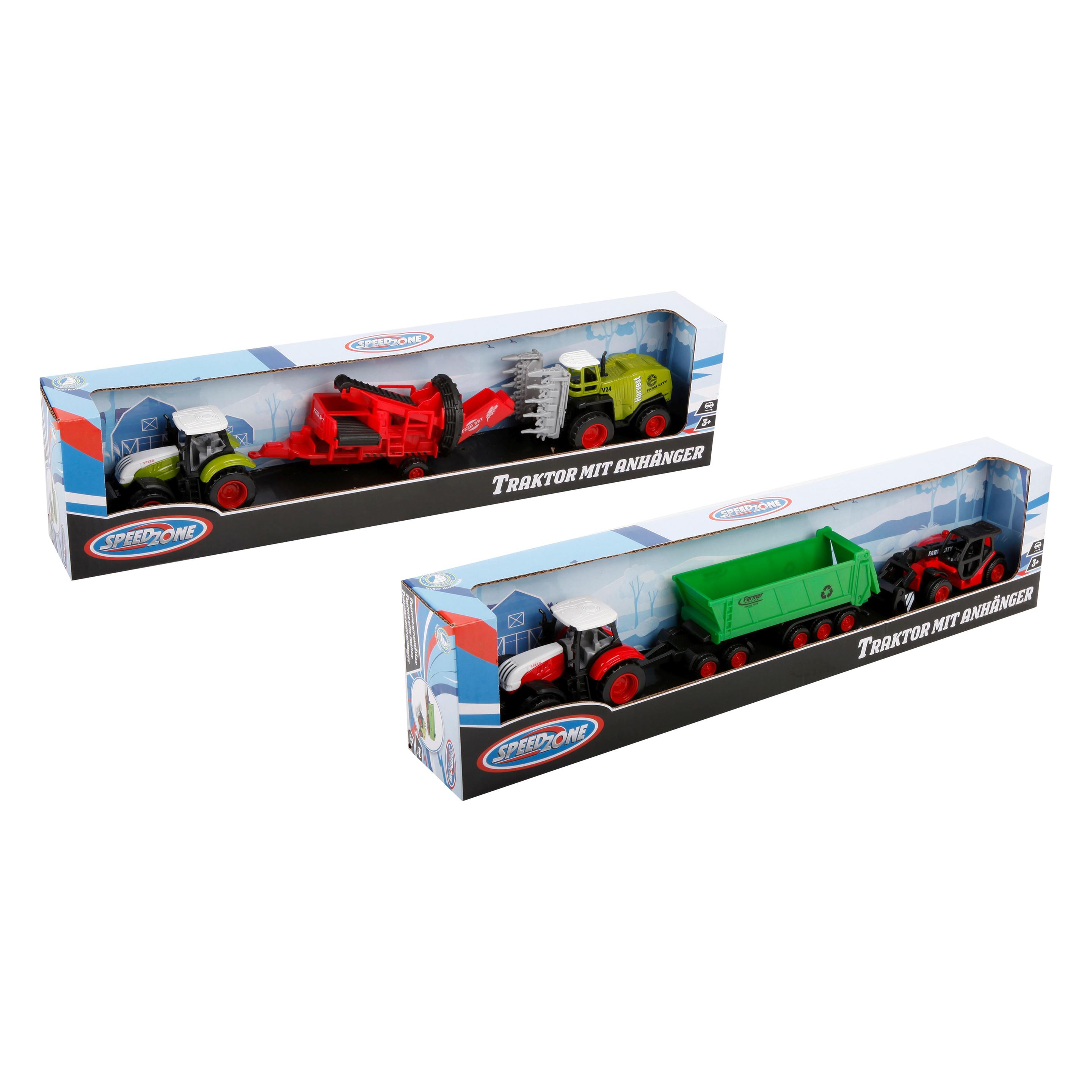 Speedzone SZ D/C Traktor mit Hänger, 2-f. sortiert (58098603)