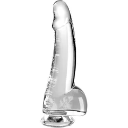 Doc Johnson, Dildo, KingCockClear 7,5 w balls clea