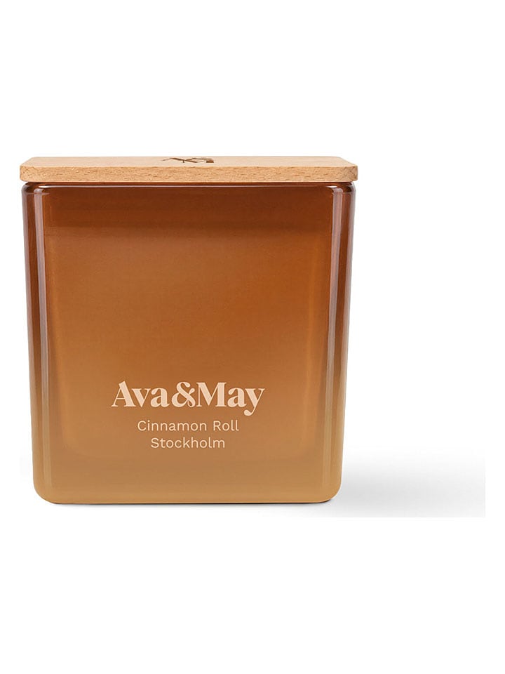 AVA & MAY Duftkerze "Cinnamon Roll" in Hellbraun - 220 g - onesize