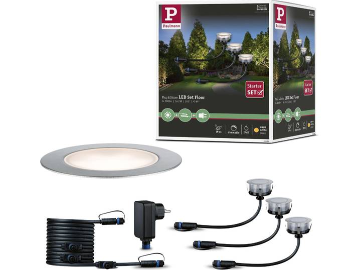 Paulmann Plug & Shine LED Bodeneinbauleuchte Floor Eco Basisset