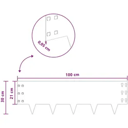 vidaXL, Rasenkante, Garten-Umrandungen (100 cm)