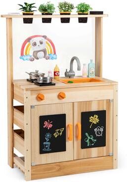 Mud Kitchen Fir Wood Outdoor Play Kitchen Toy for Toddlers
