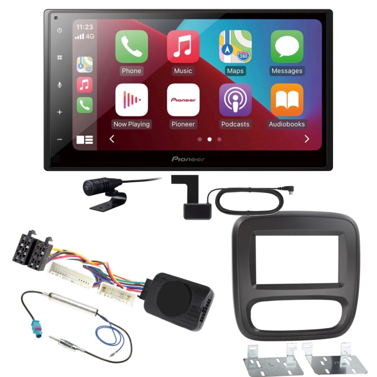 Pioneer SPH-DA160DAB USB DAB+ CarPlay Android Auto Einbauset für Fiat Talento