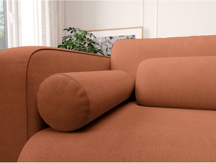Kissen 2er-Set Braun 60 x 18 x 18cm Webstoff Liane