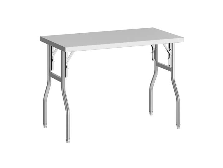 Arbeitstisch Edelstahl klappbar 122 x 61 cm silber