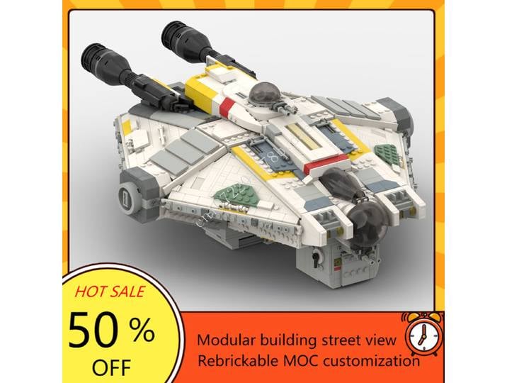 2358 pièces le fantôme guerre spatiale militaire MOC SpaceShip modèle de combat Puzzles personnalisés Architecture bricolage éducation assemblage modèle ToyGift