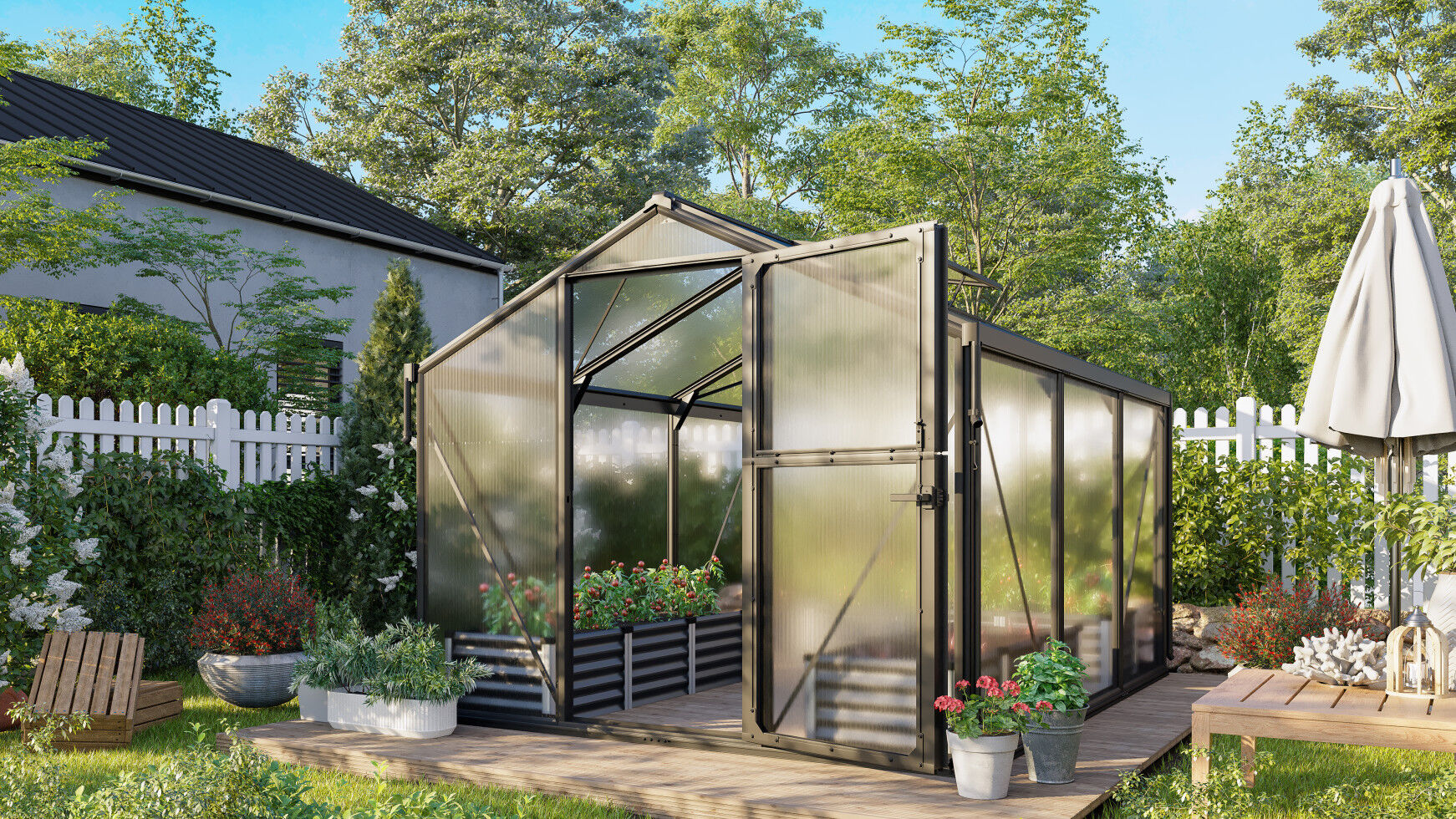Vitavia Gewächshaus Deimos 8500 260 x 327 cm schwarz