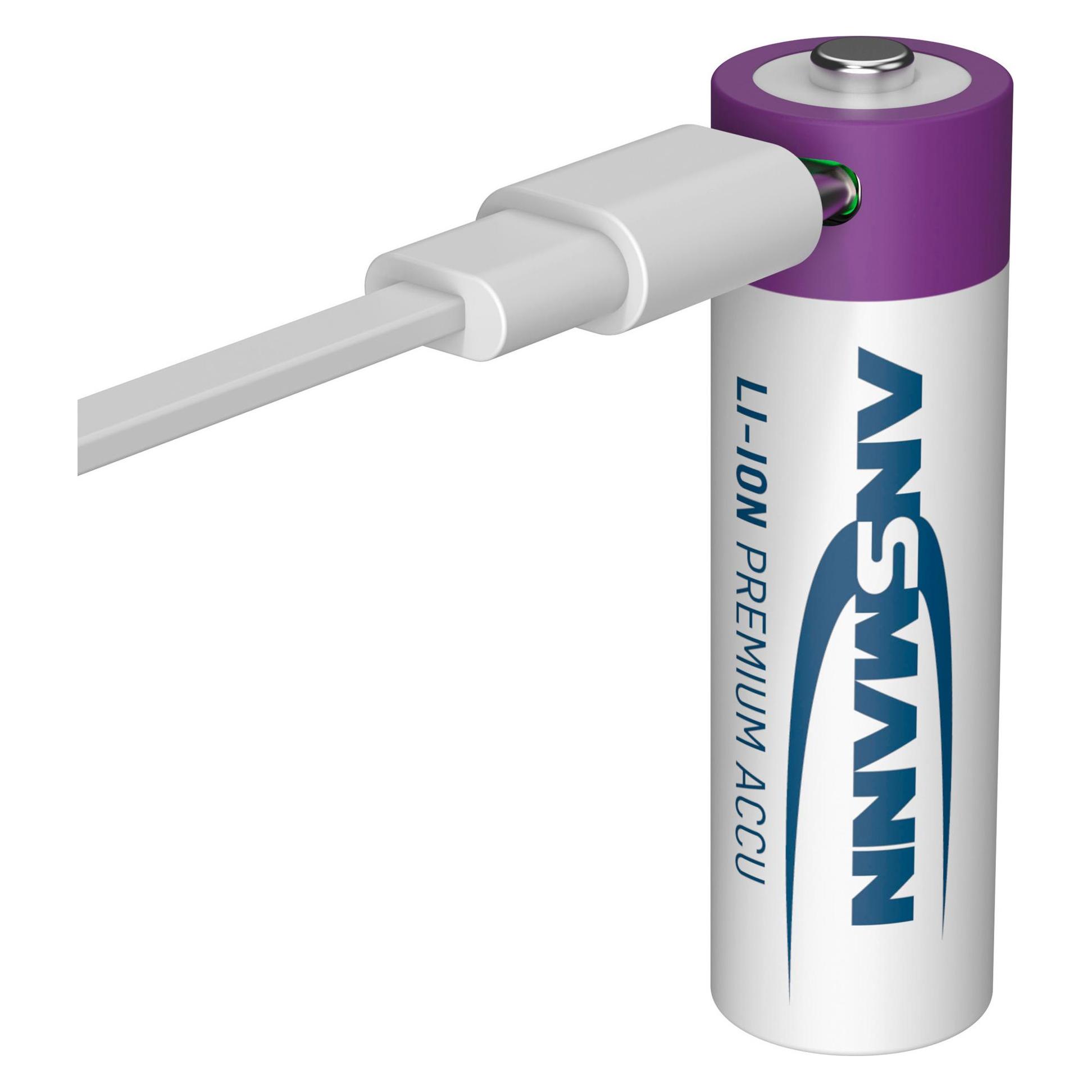 Ansmann Li-Ion Akkus Mignon AA Typ 2200 (min. 1950 mAh) (1 Stk., AA, 1950 mAh) (1312-0044)
