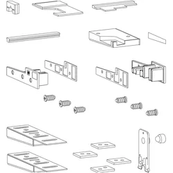 Hautau, Zubehör Türbeschlag, ThermoTop 2.1 Zubehör-Beutel 124 Holz, TS bis 92 mm, Schema A, links