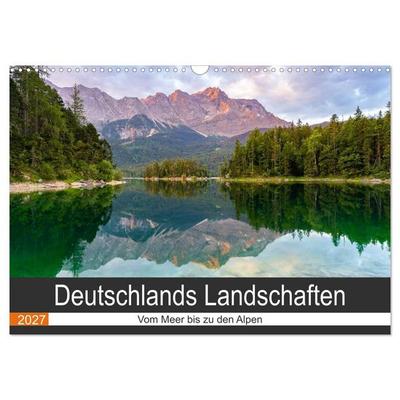 Deutschlands Landschaften - Vom Meer bis zu den Alpen (Wandkalender 2027 DIN A3 quer), CALVENDO Monatskalender