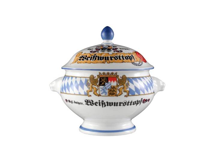 LÖWENKOPFTERRINE MIT DECKEL Compact Bayern bunt 2,1 l