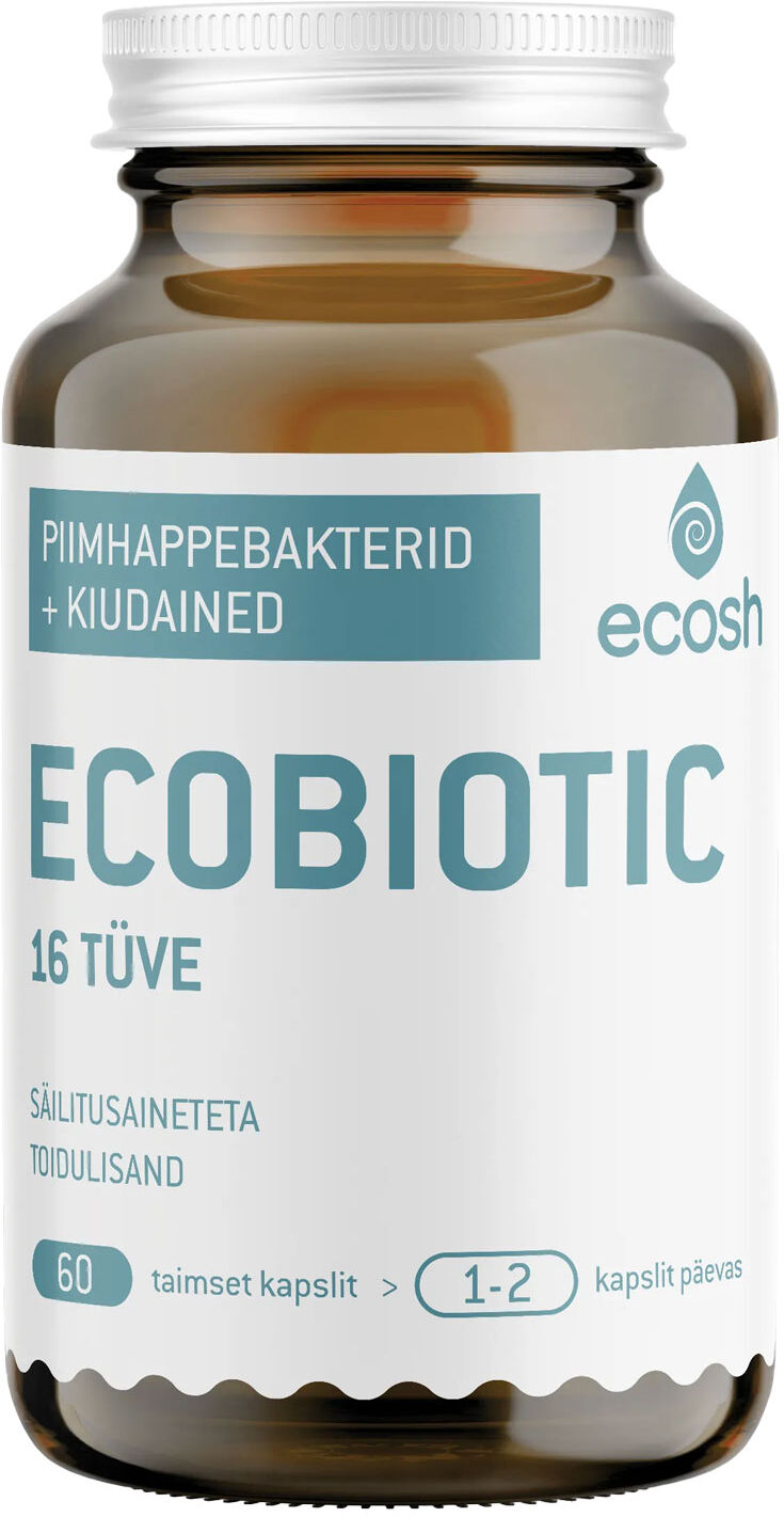 ECOSH Ecobiotic 16-Strain Probiotics + Fibre Capsules 60pcs