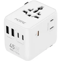 Tiross, Reiseadapter, Reiseadapter 45W 3xUSB-C 2xUSB-A MORRE M471