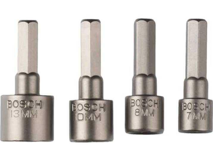 Bosch 2609255904 Socket Spannerset met Zeskant Schachtboog (4 stuks)
