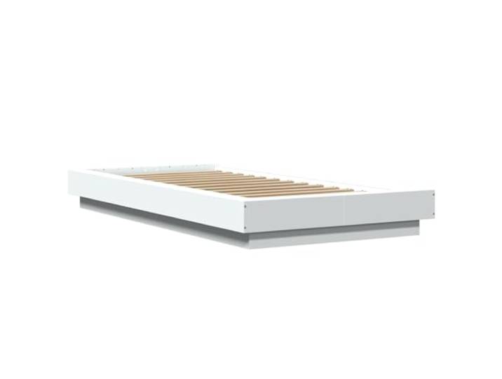 KTHLBRH Bettgestell weiß 90 x 190 cm aus mehrschichtigem Holz Lattenrost aus Sperrholz, minimalistisches Design, Matratze nicht im Lieferumfang enthalten, Montage erforderlich