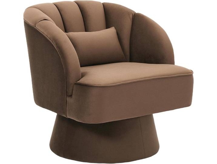 GarveeMore Sessel Sessel mit 360 Grad drehbare Kuscheltonnen-Akzentsofasessel, Samtbezug,Armlehnensessel,Polstersessel,Akzentstul