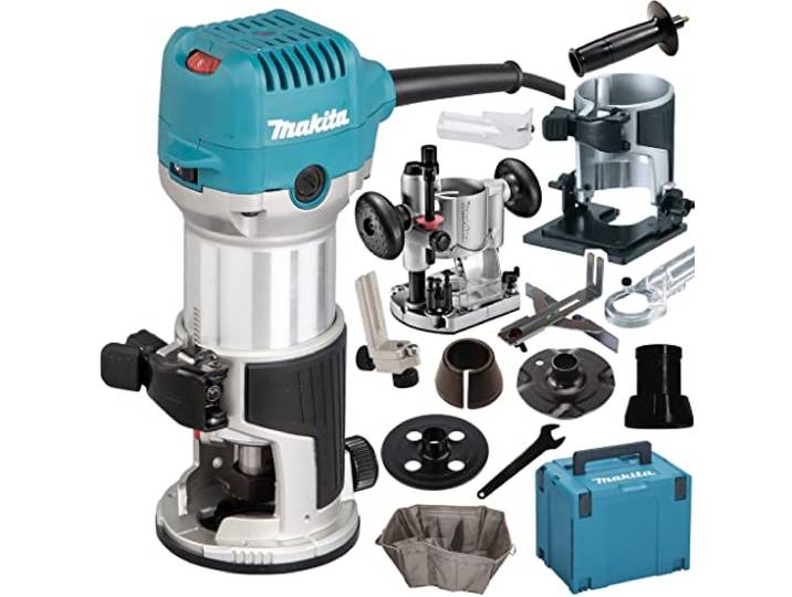 Affleureuse Défonceuse Multifonctions 710 W Ø 8 mm - MAKITA RT0702CX2J
