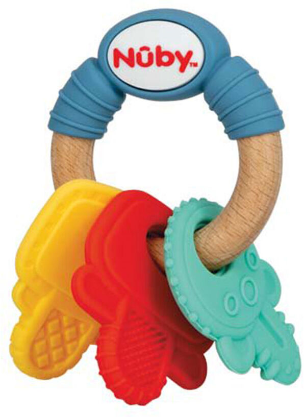Nûby Mordedor madera y silicona llaves 3m+ 1 u