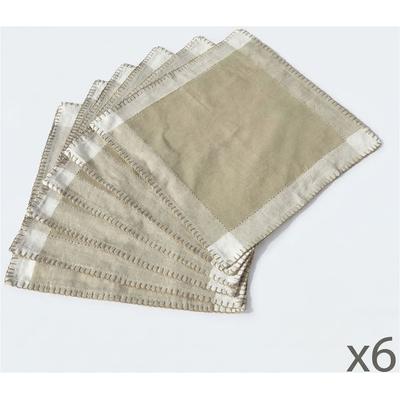 Serviettenhalter HOME AFFAIRE "Serviette in beigetöne 6erSet", beige (beigetöne), B:40cm H:0cm L:40cm, Serviettenhalter