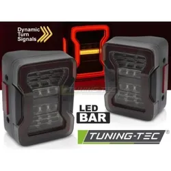 LED Lightbar Rückleuchten passend für Chrysler Jeep Wrangler JK ab 2007 Smoke dynamischen Blinker