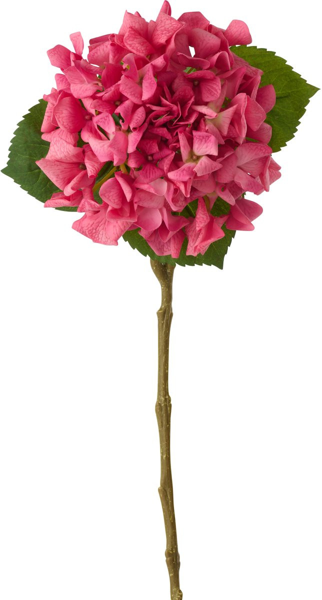 J-Line Hortensia Echt Gevoel Kunstplant Donkerroze 4 stuks