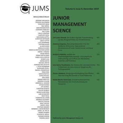 Junior Management Science, Volume 4, Issue 4, December 2019, Taschenbuch von Junior Management Science e.V., GRIN, 978-3-346-12146-2