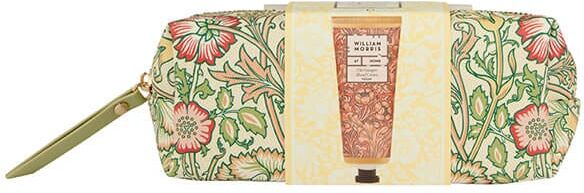 Heathcote & Ivory William Morris At Home The Voyager Make Up Bag with 100ml Hand Cream